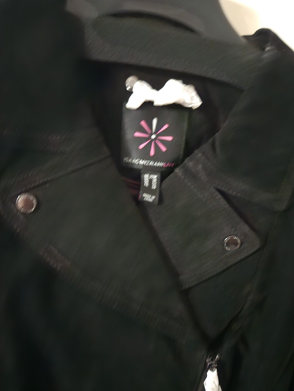 Black Jacket with Pink Logo